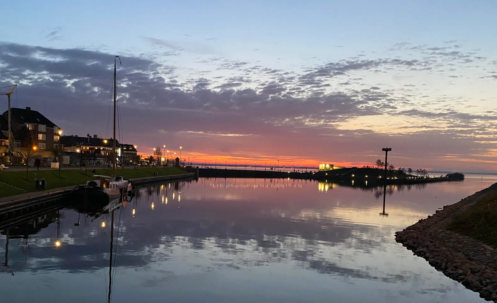 Zonsondergang haven Harderwijk